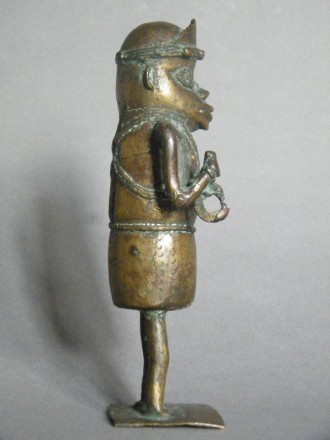 #1138  19th or Early 20th Century Benin Bronze Figure