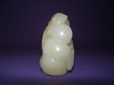 #0104 Chinese White Jade Carving of the Hehe Erxian, Qianlong Reign (1736-1795) **Sold** to China November 2007  售至中国 - 2007年11月