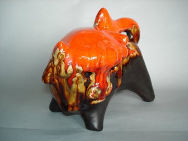 #0025 Large 1960s - 70s Eric Leaper Studio Pottery Bison **Sold** to UK