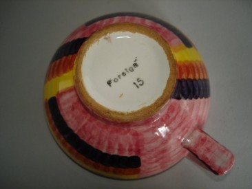 #1529  Art Deco Cup and Saucer by Eva Stricker, designed 1928-1930  **Sold**