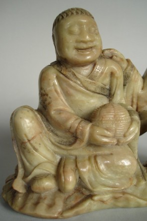 #0326  Rare 17th Century Chinese Soapstone Carving 'Hehe Erxian' **Sold** to Taiwan - May 2011 售至台湾 - 2011年5月