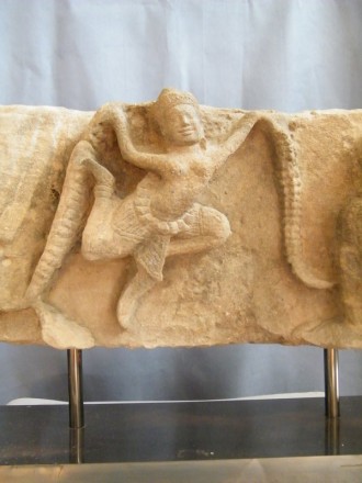 #0818  Khmer Sandstone Relief Angkor Period 12th-13th Century  **Sold**  through our Liverpool shop