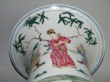 #0724  Chinese  Famille Rose Yen Yen Vase, Yongzheng (1723-1736)  ** Sold** to Canada September 2014 售至加拿大 - 2014年9月