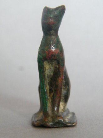 #1724  Small Ancient Egyptian Bronze Cat, Late Dynastic Period (664 - 332 BC)  **Sold**  August 2018