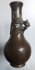 #1806 Small 17th / 18th Century Bronze 'Chilong' Dragon Bottle Vase