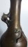 #1806 Small 17th / 18th Century Bronze 'Chilong' Dragon Bottle Vase