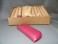 #0191 1940s Pink Leather Covered Ladies Spectacles / Glasses Case - Unused