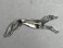 #0891 Art Deco Silver Greyhound Brooch, circa 1930s **SOLD**