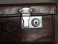 #1015 Attache Style Small Leather Suitcase, circa 1925 - 1950 **SOLD**