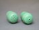 #1784 Green Plastic Salt and Pepper, probably Beetleware 1940s