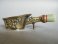 #1778  Small Chinese Export Brass & Nephrite Jade Silk / Lace Iron, circa 1900-1920