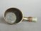 #1778  Small Chinese Export Brass & Nephrite Jade Silk / Lace Iron, circa 1900-1920