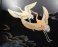 #1866  Japanese Gold Lacquered "Flying cranes" Tray