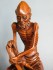 #0009   18th Century Chinese Boxwood Figure 'Damo'  -  Sold to China - April 2012 售至中国 - 2012 年4月