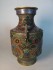 #1630 Rare Bronze Vase with Iznik Style Decoration from Japan, circa 1890 - 1910