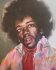 #1861 "Jimi Hendrix"  Acrylic on Canvas, Collection of June Furlong **SOLD**  June 2021