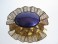 #1589  Large Blue Plastic  Brooch, circa 1950,  **SOLD**  2019