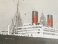 #1759  Framed Photograph R.M.S. Aquitania Liverpool, circa 1939  **Sold** May 2019