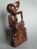 #1572 Early 20th Century Carved Wood Drummer from Bali