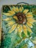 #0809  German Karlsruhe Sunflower Tile or Plaque - circa 1960s, **SOLD** May 2019