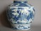 #0470  Late Ming Blue White Boys Jar Wanli Tianqi c 1610-1625 **Sold**