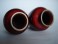 #0199  Pair of Japanese Ruby Red Baisse-taille Enamel Vases - Meiji **Sold** through our shop - September 2008 利物浦店内售出 - 2008年9月