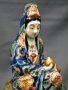 #1753 Rare Japanese Porcelain Figure Kannon with Dragon, Meiji (1868 - 1911)     **SOLD** to USA,  2021