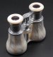 #1874  Mother of Pearl Mounted Victorian or Edwardian Aluminium Opera Glasses   **SOLD** January 2026
