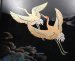#1866  Japanese Gold Lacquered "Flying cranes" Tray