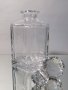 #1560 Late 20th Century Bohemian Glass Lead Crystal Decanter "Audentes Fortuna Luvat"  **Sold** 2018