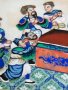 #1601  Chinese Pith Paper Painting Zhu Ge Liang & Gen Ma Su, 19th Century **SOLD**  October 2019